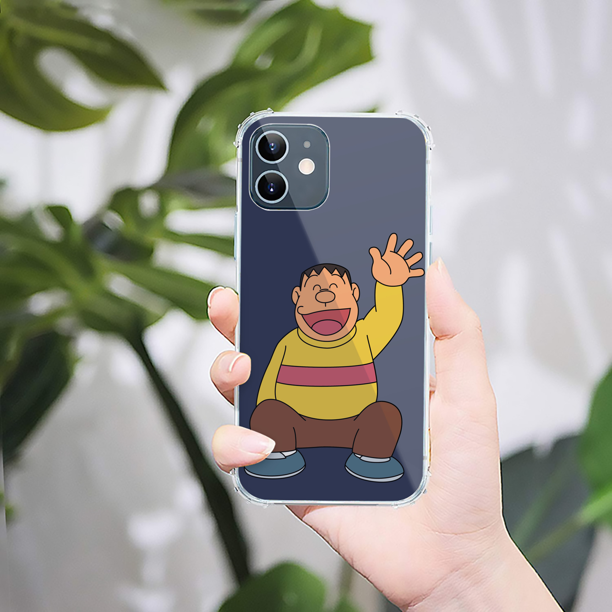 （画像用） ドラえもん 剛田武 Doraemon Gouta Takeshi 【iPhone 12シリーズ対応】透明スマホケース（クリアソフトケース）